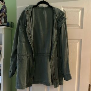Jane and Delancy army jacket